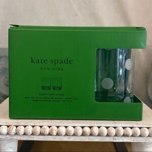 ⚡️Kate Spade Pearl Place Etched Whiskey Glasses